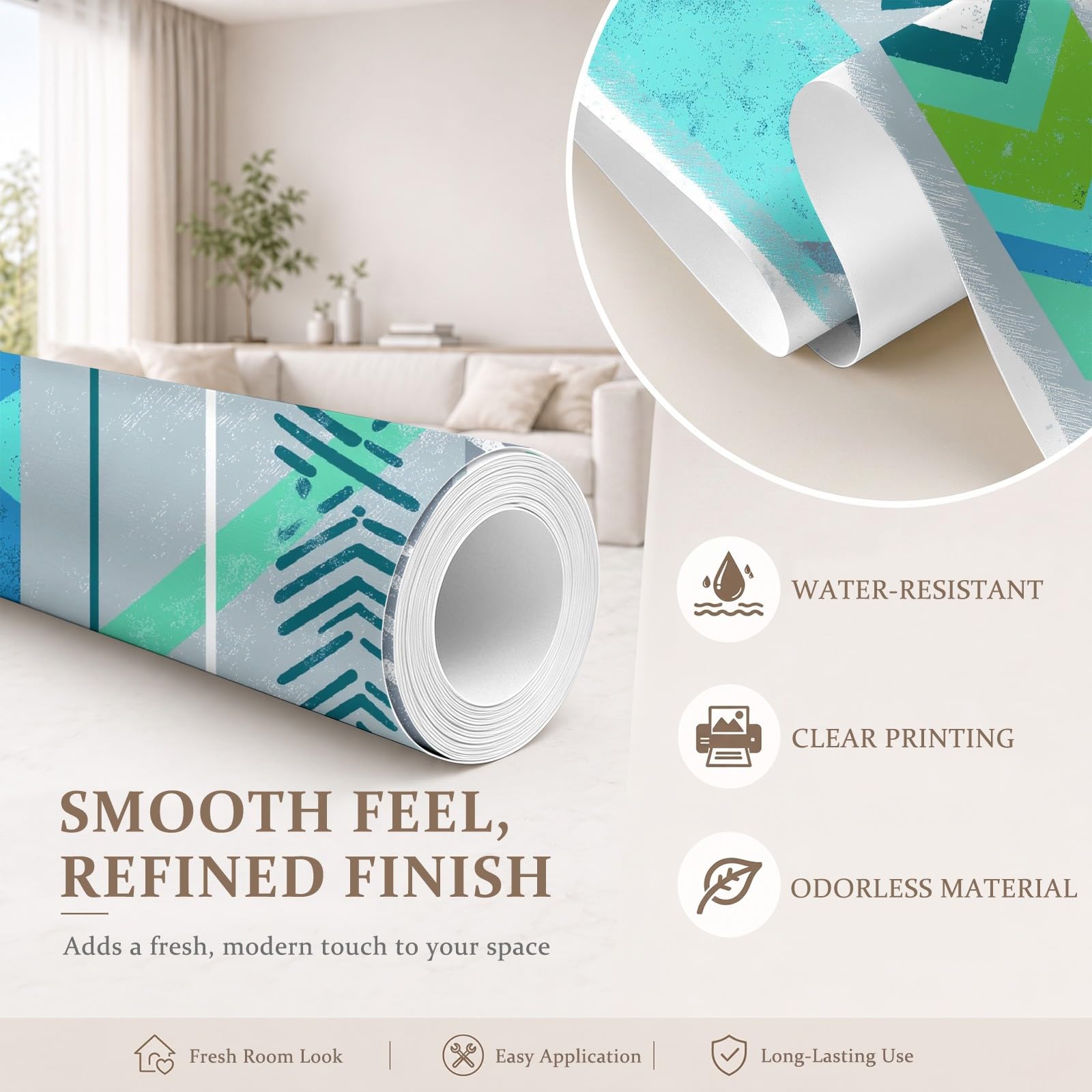 Boho Geométrico Flecha Papel pintado no tejido, Inspiración natural Revestimiento de pared Papel pintado para Pasillo, 450 x 315 cm de pared – Decorativo para sala de estar