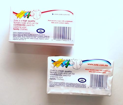 Miniatura 3 de Zote - Jabón para barra de lavandería 2 barras color blanco y rosa