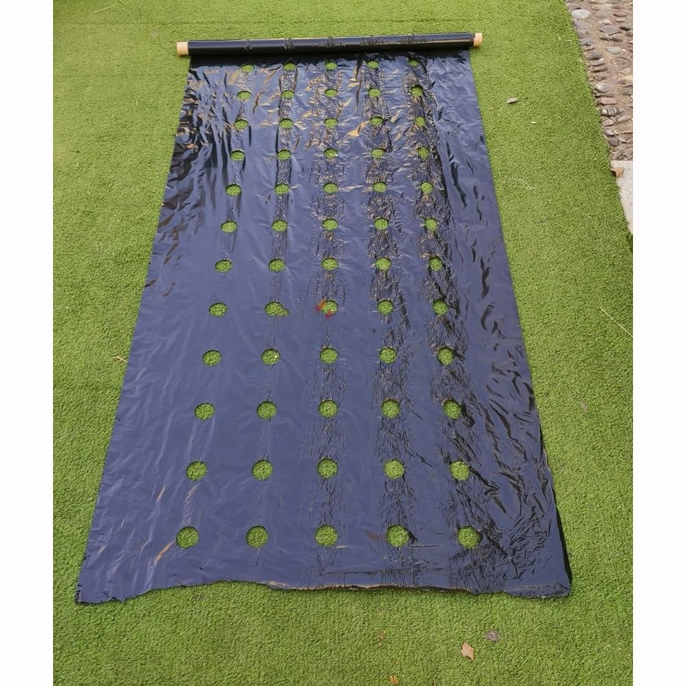 Film, Pacciame Perforato for Il Controllo delle Erbacce Agricoltura Film Allevamento Pacciame Veg Patch for Pomodoro Fragola Crescita Punch Foro da 4,5 Cm (Size : 0.95x40m)