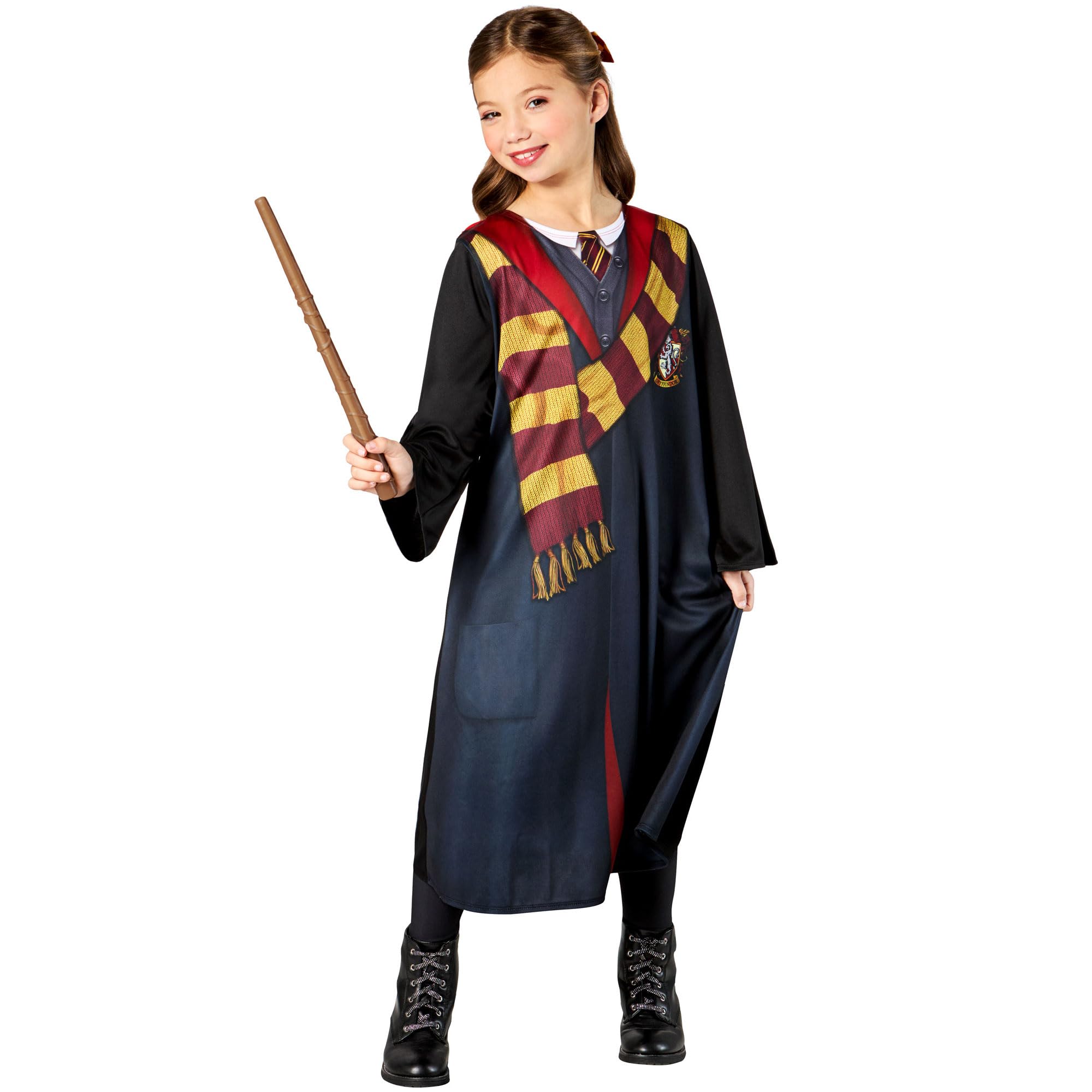 Rubies (9-10 Years) Hermione Granger Deluxe Dressing Up Costume With Robe, Hair Tie And Wand
