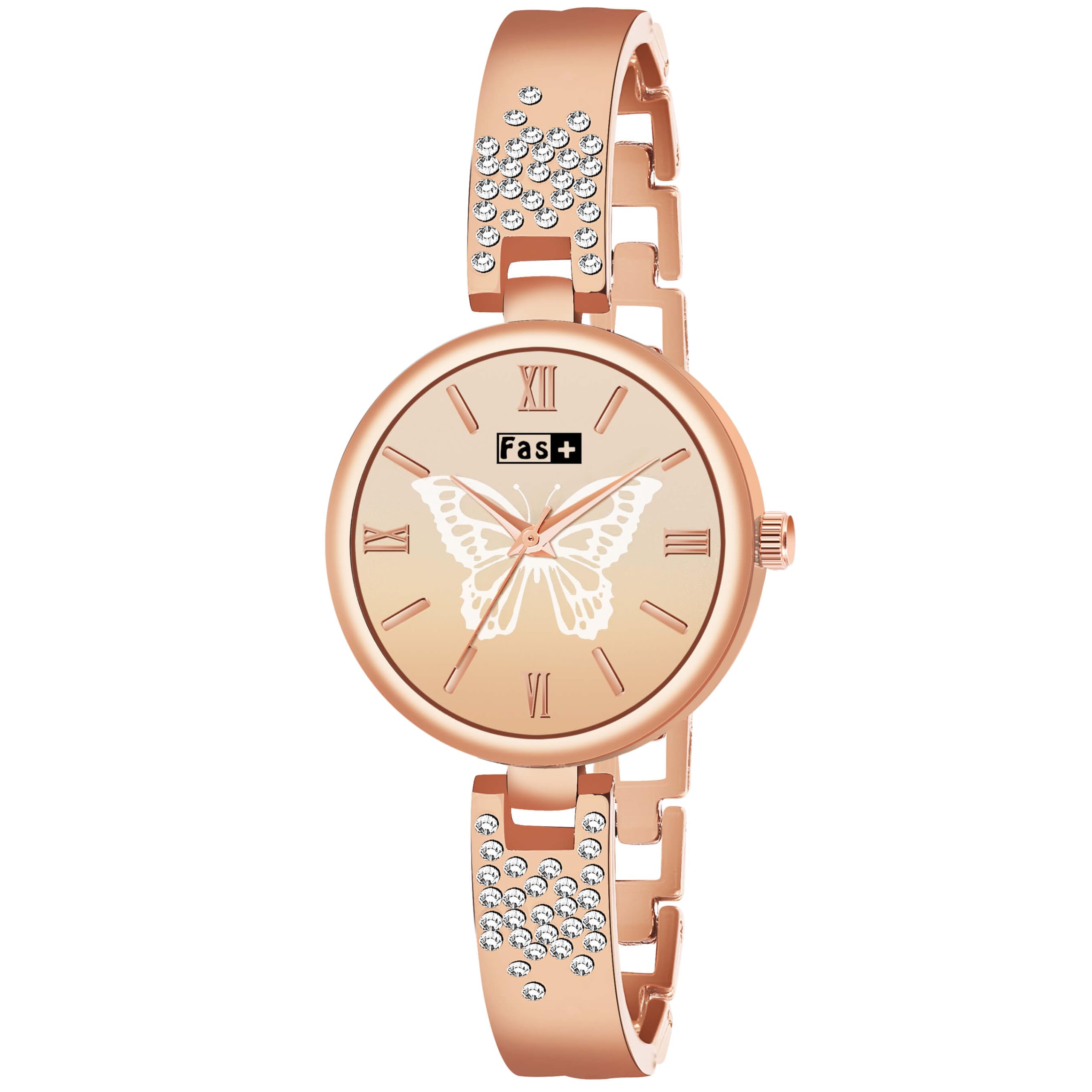 Fas + Roman Number Analog Dial Wrist Watch for Women and Girls Watch 1-401 (Rose Gold) (B0CWYQD3D2) Amazon Price History, Amazon Price Tracker