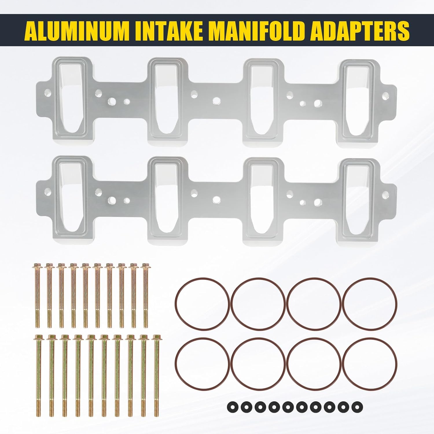 Rectangle Intake Manifold Adapter Plates Compatible with LS1 Cathedral Port Cylinder Head to LS3 LSA ZL1 CTS-V