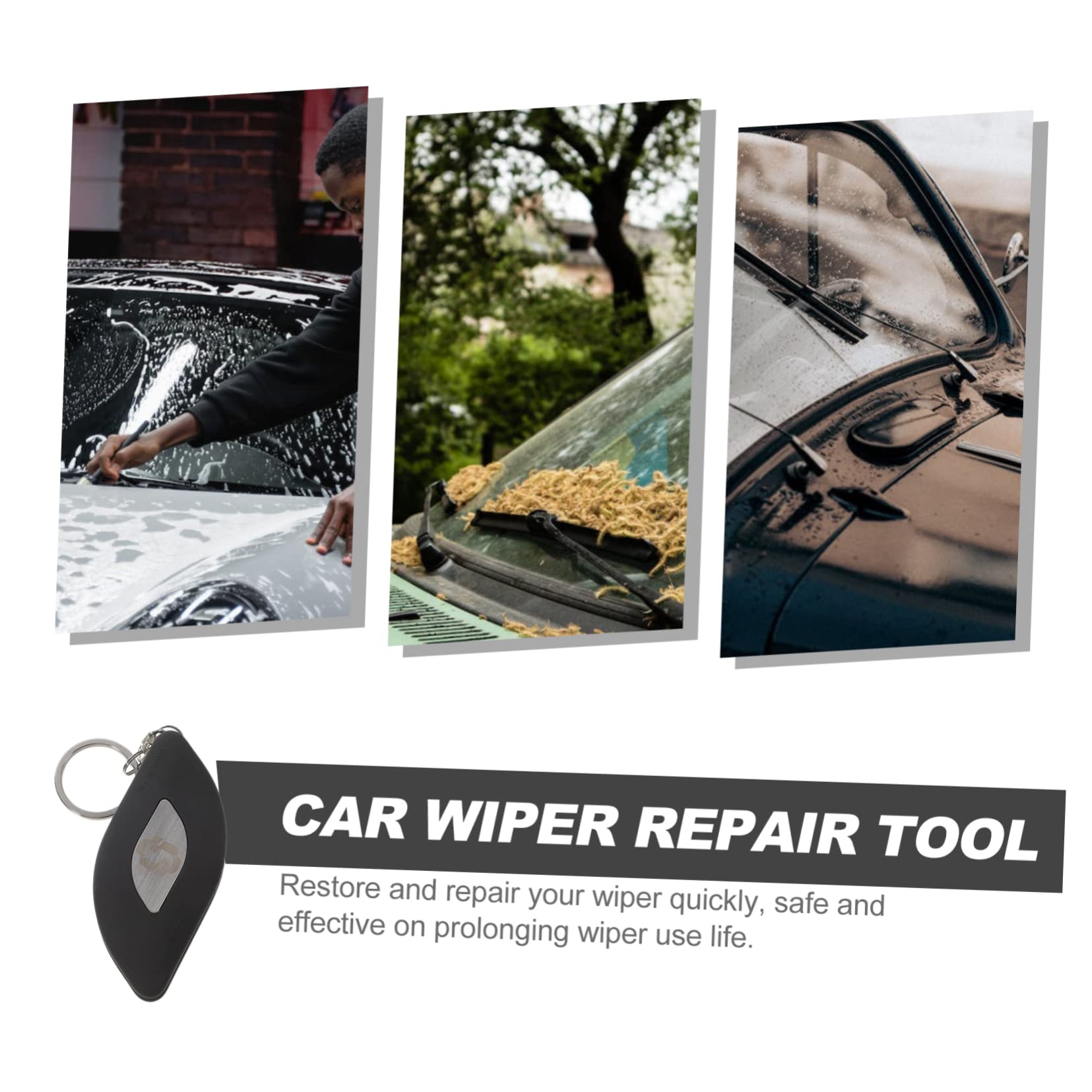 Ciieeo Car Wiper Strip Repair Tool Windshield Wiper Restorer for Auto Black Wiper Strip Repairer for Car Essential Automotive Wipers Repair Tool
