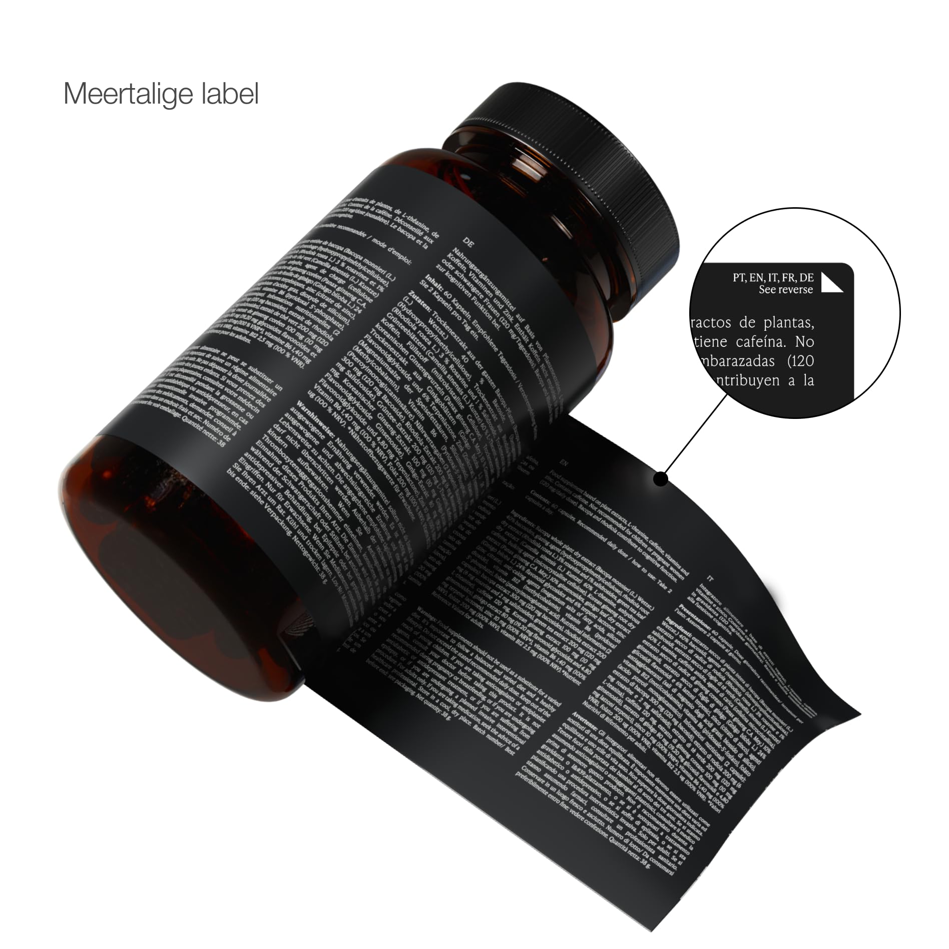 ZZEN FOCUS - Nootropic & Brain Komplex für Gedächtnis, Konzentration & Energie | 60 Kapseln mit Koffein, L-Theanine, Bacopa Monnieri, Ginkgo Biloba, Rhodiola, Ginseng & Vitamin B6, B9, B12
