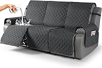 Vista 22 de TAOCOCO Fundas reclinables 100% impermeables, fundas de sofá reclinable con correas para las piernas, funda de sofá reclinable reversible para silla