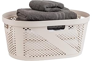 Mind Reader Plastic Laundry Basket