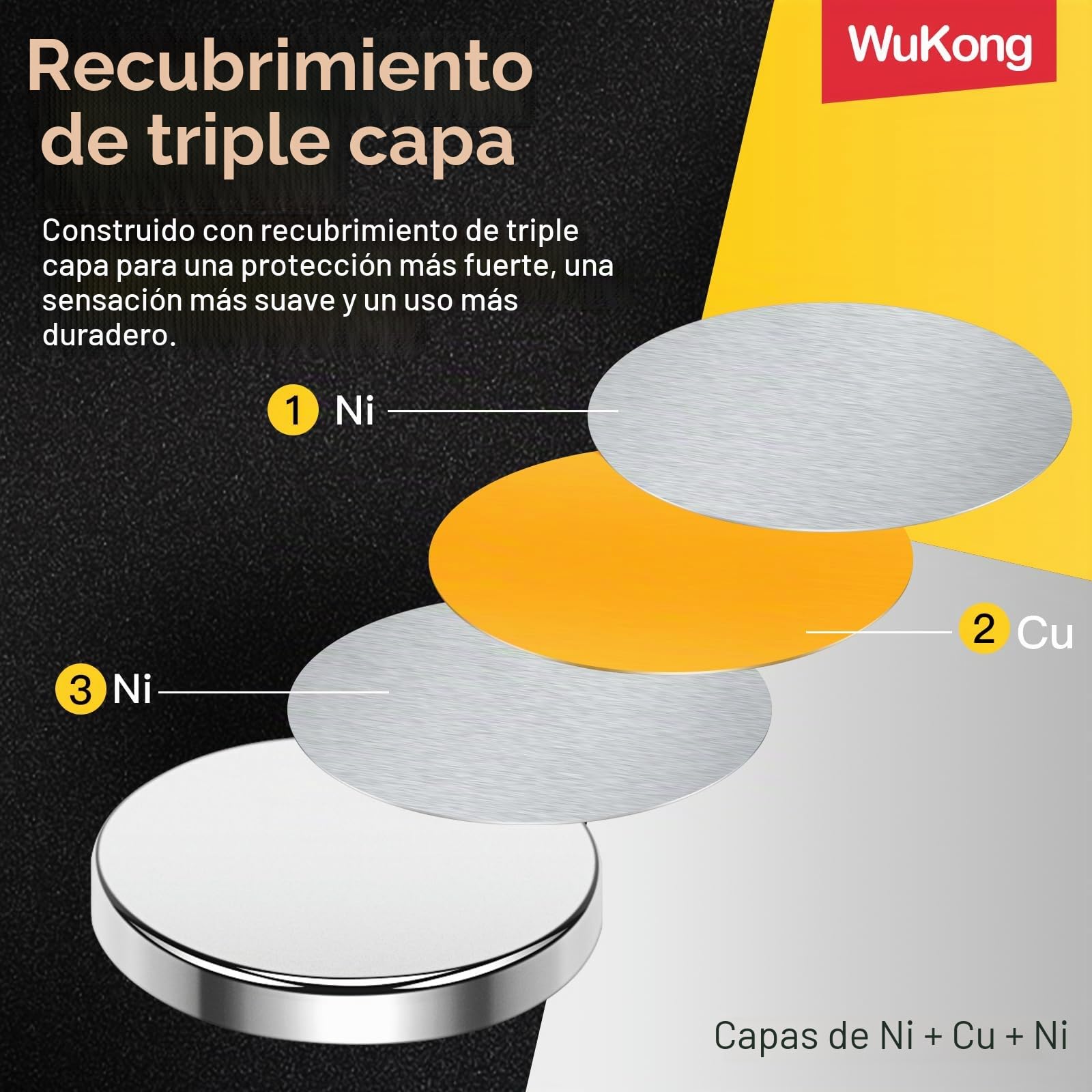 Imanes de neodimio Wukong 10x3mm | Paquete de 20 mini imanes extremadamente fuertes, imanes redondos pequeños para tablero magnético, tablero magnético, nevera, manualidades, oficina, cocina