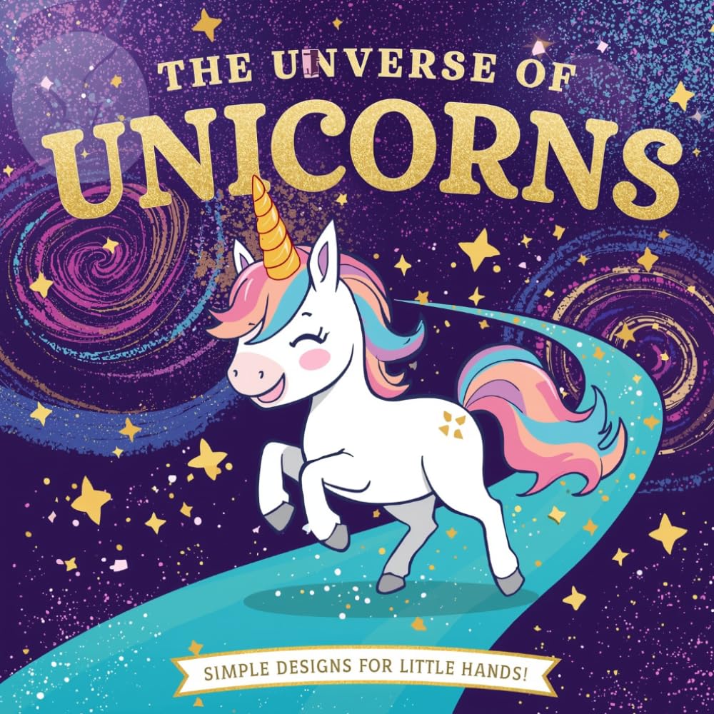 UNICORNS COLORING BOOK: FUN,SIMPER DESING FOR KIDS,COLORING BOOK (8.5x8.5)