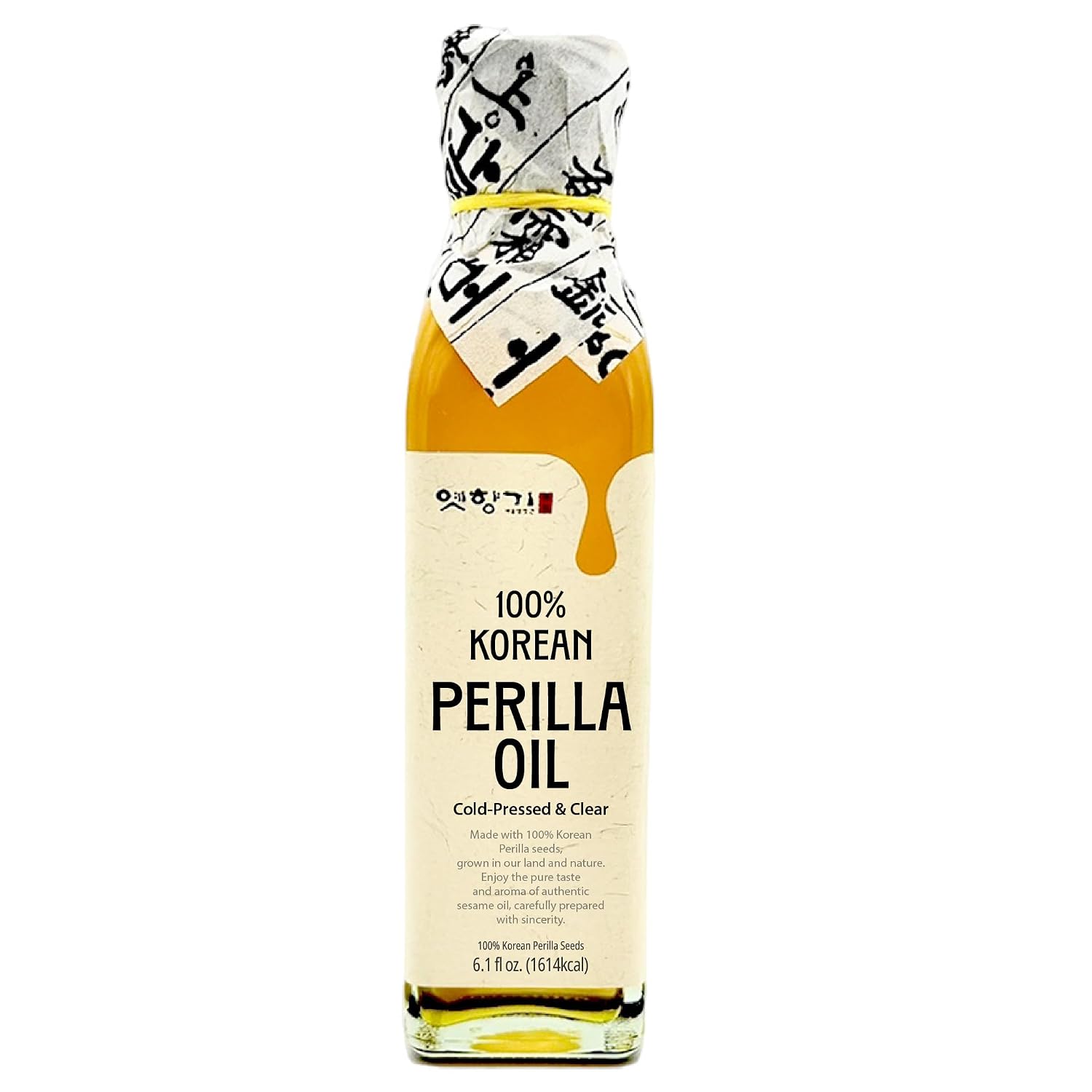 KOREAC_100% Korean Roasted Perilla Oil 6.35 fl oz (180ml) – Traditional 한국산 들기름 with Rich Nutty Aroma for Korean Cooking & Seasoning