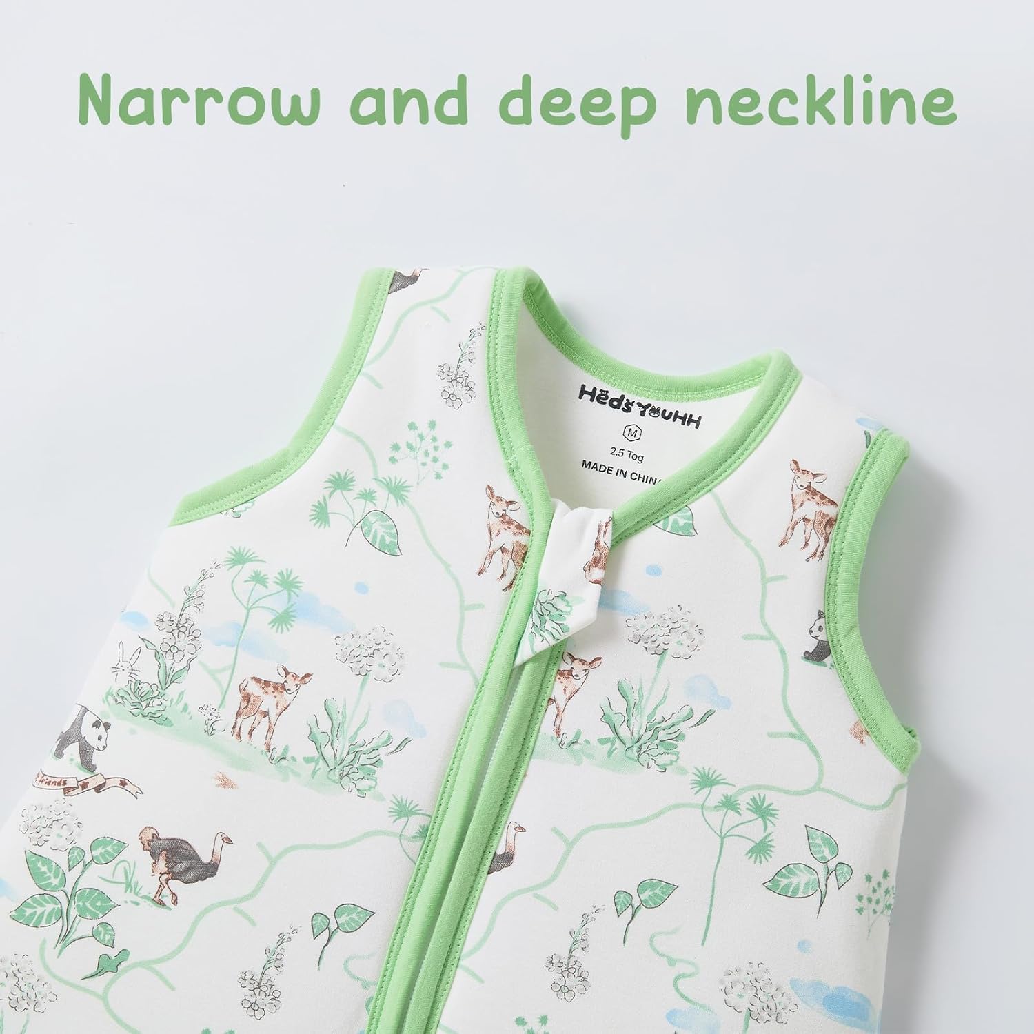 Baby Sleeping Bag 2.5 TOG Cotton Winter Sleep Sack for Newborn babies, Unisex Baby Wearable Blanket with Animal Patterns, Panda, L