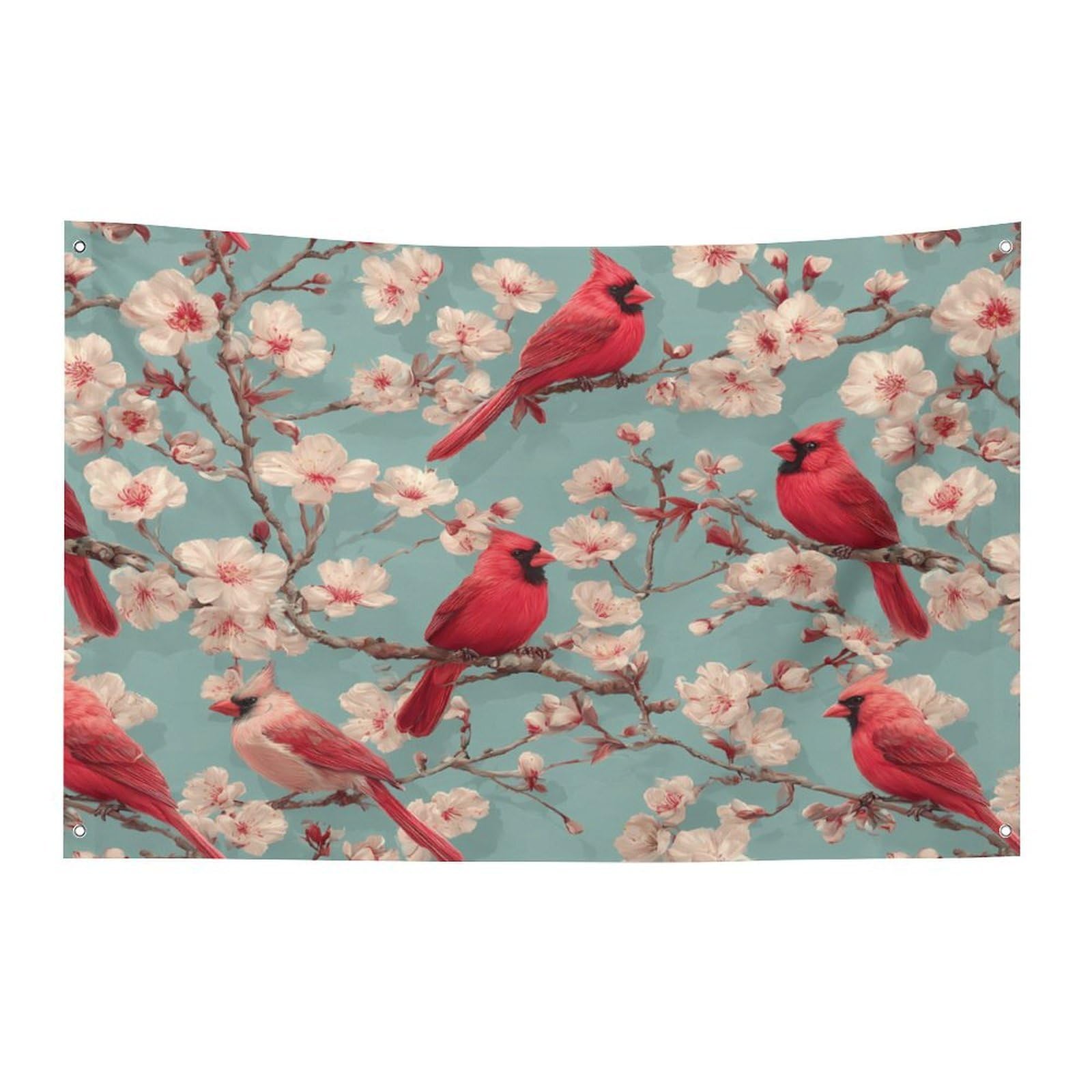 Bandera para fiestas en jardín con diseño de pájaros y colores vivos exteriores