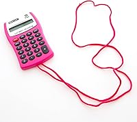 Vista 2 de BAZIC Calculadora de tamaño de bolsillo de 8 dígitos con cuerda para el cuello pantalla LCD calculadoras electrónicas de función estándar