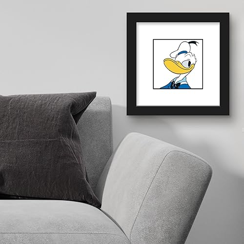 Miniatura 3 de Trends International Gallery Pops Disney Mickey and Friends - Arte de pared sonriente de Donald Duck Expressions, versión enmarcada en negro, 12 x