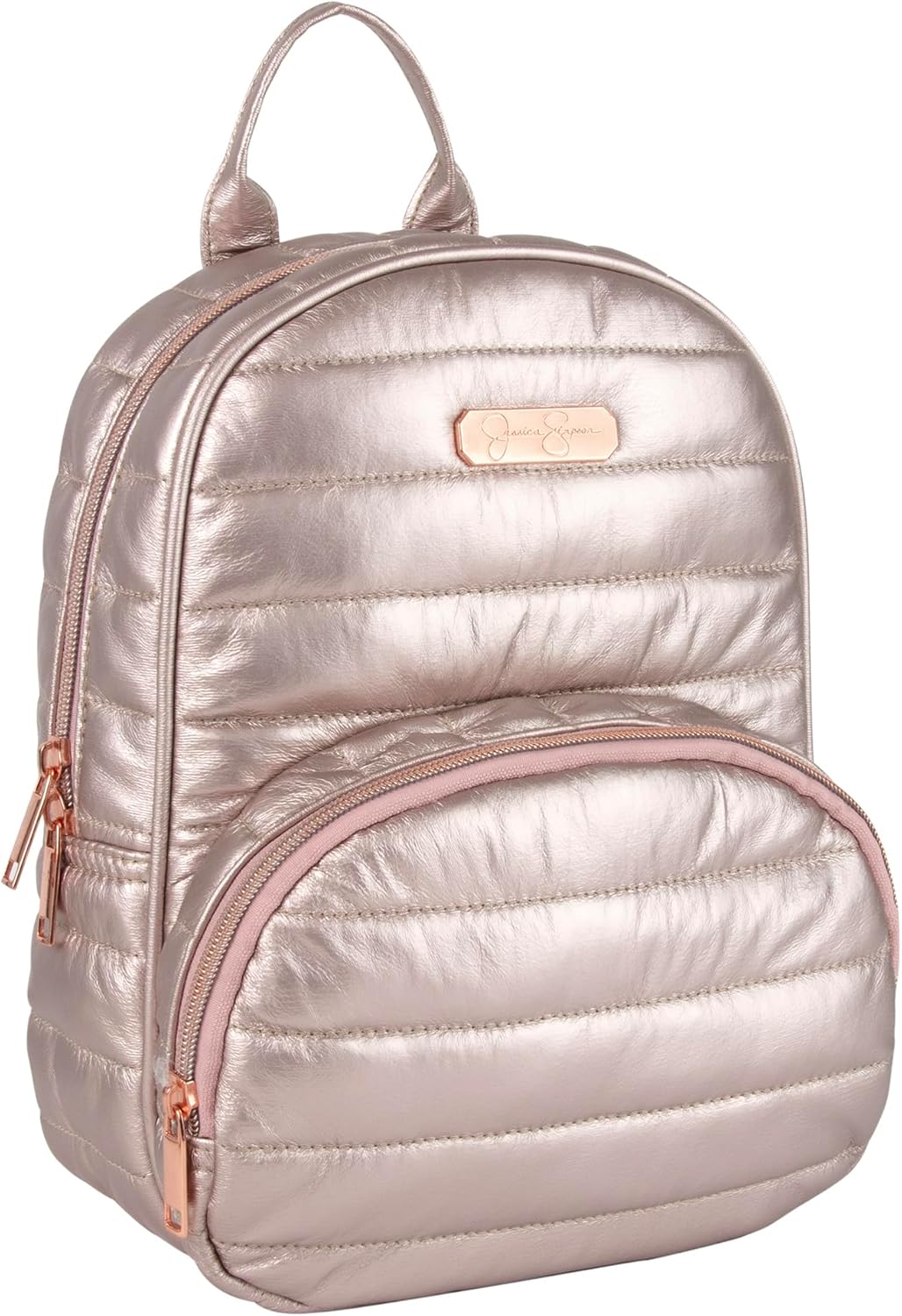 Jessica Simpson Quilted Puffer Mini Backpack Purse for Women, Teens, Travel, Work with Adjustable Straps
