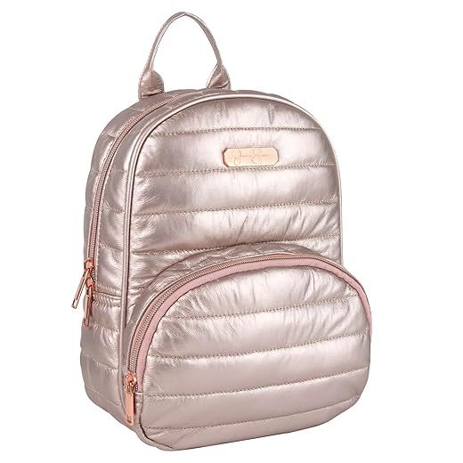 Jessica Simpson Mini Metallic Quilted Backpack for Women for Work, Recreation, Commuting & Traveling in Metallic Quilted