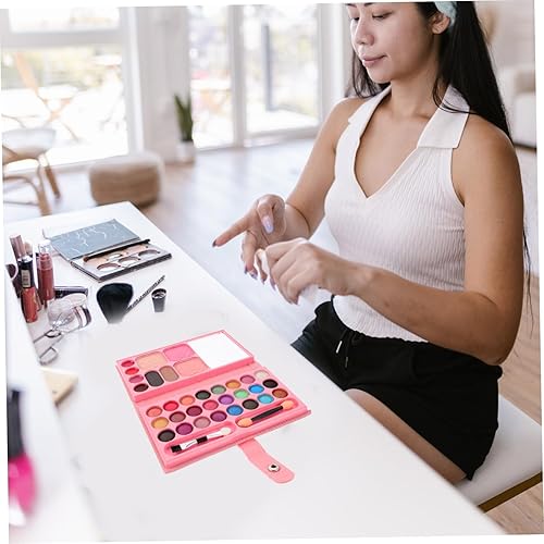 33-Color Kids Eyeshadow Palette Blush Portable Makeup Kit for Girls Non-Toxic Cosmetic Set Mirror for Beginner Makeup Enthusiasts
