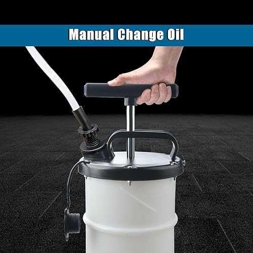 Miniatura 4 de LainKeen Kit de herramientas manuales de bomba extractora de líquido de aceite manual de 6.5L, extractor de bomba de vacío de cambio de aceite para