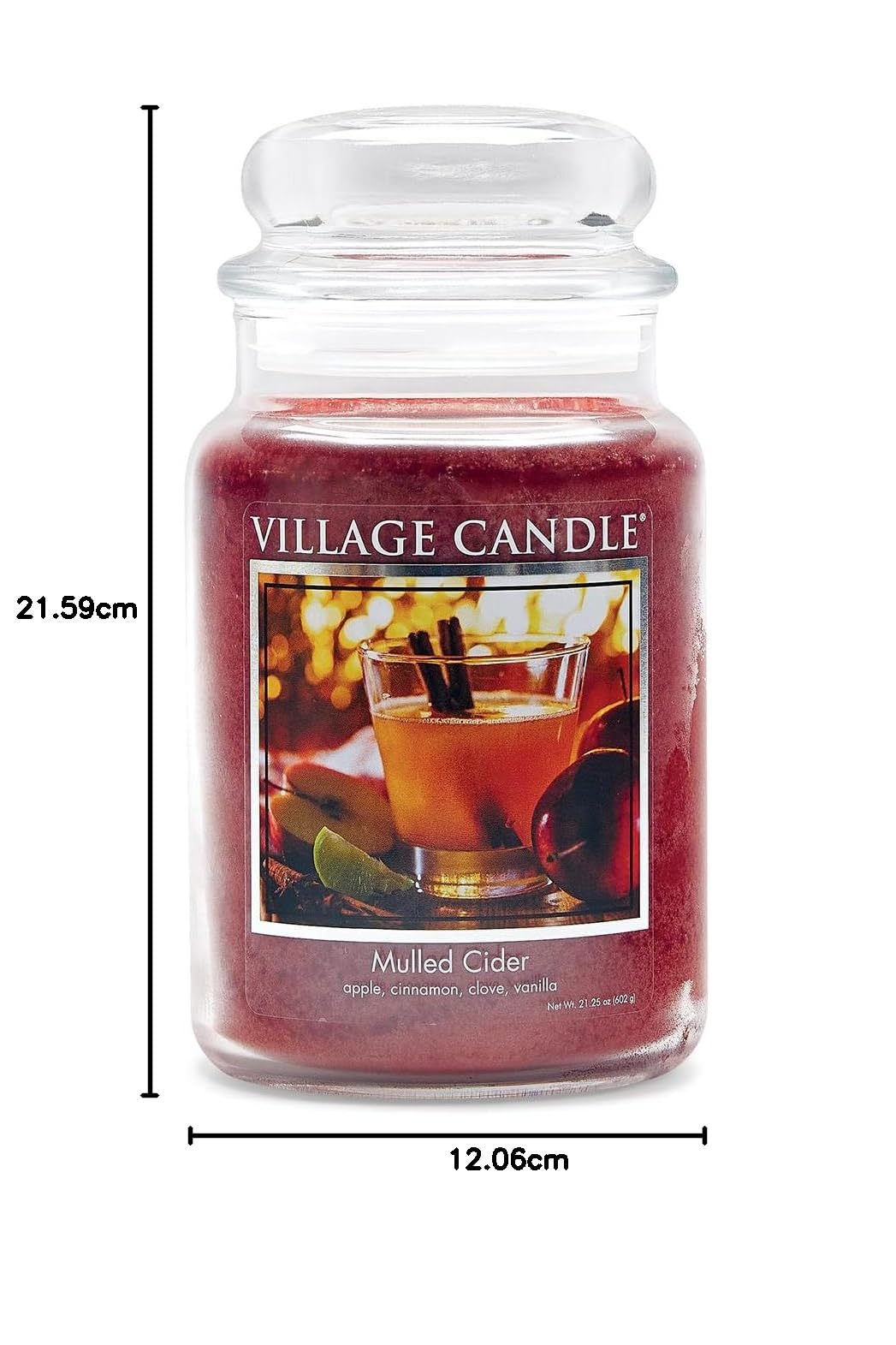 Village Candle Vela aromática en Tarro de Cristal de 26 onzas, tamaño Grande