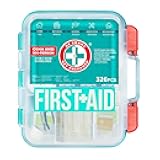 Be Smart Get Prepared First Aid Kit, Teal, 326 Piece, Exceeds OSHA and ANSI Guidelines 100 People - Office, Home, Car, School, Emergency, Survival, Camping, Hunting and Sports