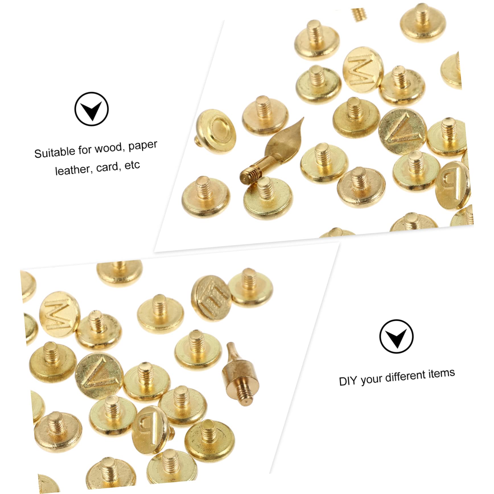 EXCEART 3sets Punzoni per Pirografia Legno con Lettere Maiuscole per Incisione su Legno e Sughero Strumento per Decorazioni e Regali Personalizzati