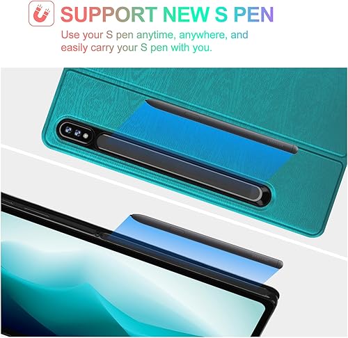 Miniatura 8 de IVEOPPE Funda para teclado Tab S8 Plus/S7 FE/S7 Plus de 12.4 pulgadas, 7 colores retroiluminados y desmontable teclado inalámbrico y panel táctil