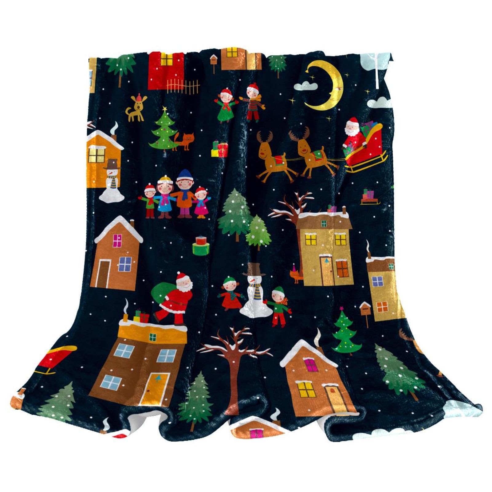 Couverture Polaire Père Noël cocooning pour vos soirées d'hiver au canapé