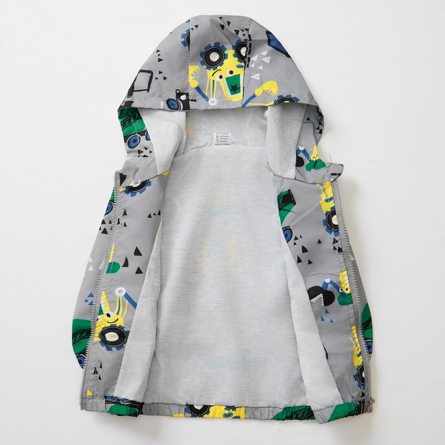 FYMNSI Toddler Baby Boys Girls Hooded Jacket Windbreaker Lightweight Dinosaur Print Coat Autumn Long Sleeve Windproof Outwear - Image 4