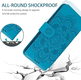 Case for Galaxy A54, for Samsung A54 5G SM-A546U Wallet Case with Tempered Glass Screen Protector, Leather Flip Credit Card Holder Stand Phone Cover Cases for Samsung Galaxy A54 5G Blue