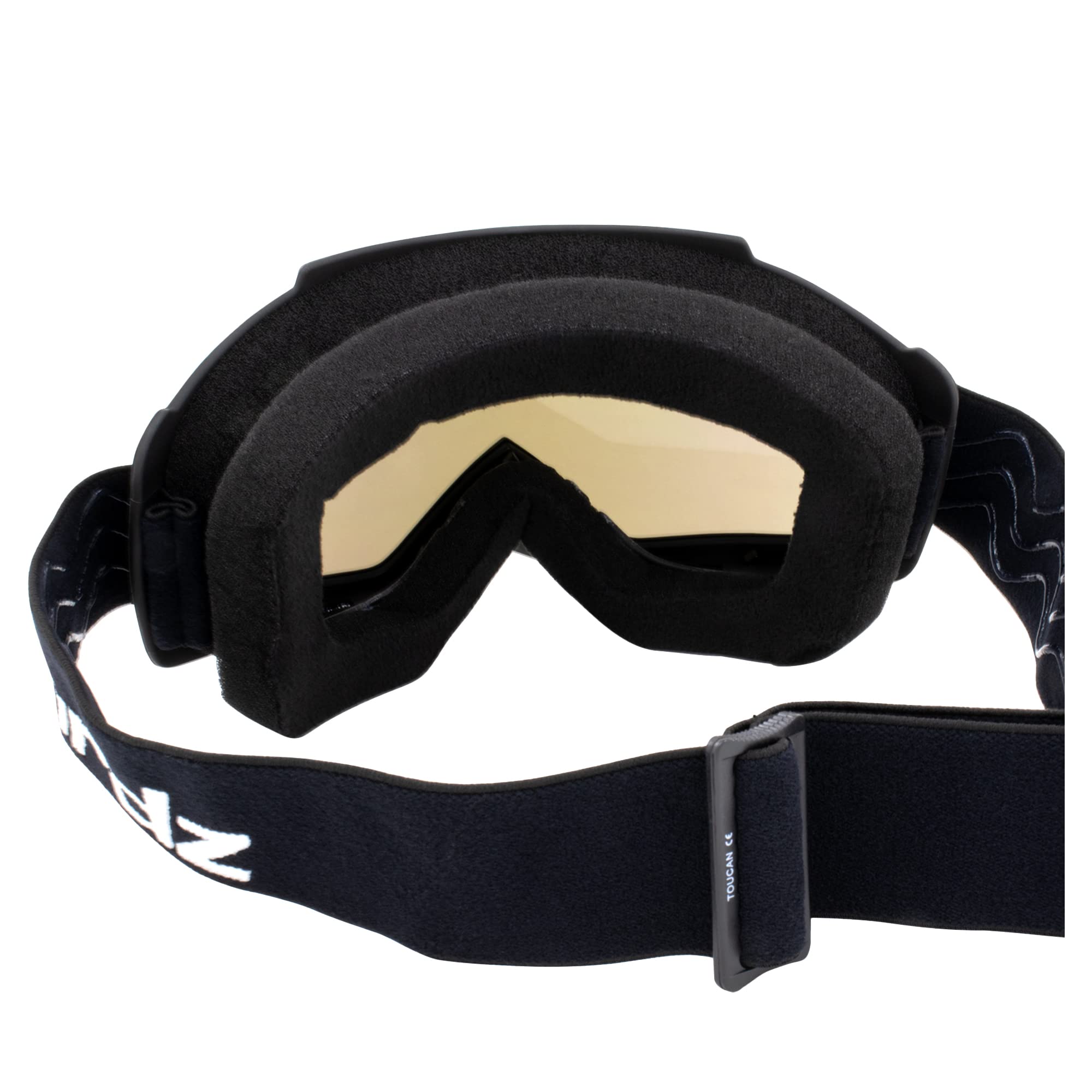 Birdz Lunettes Toucan Moto ATV Rembourrées Protège-nez amovible Verres miroir rouge et bleu