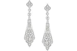 Vintage Bridal Earrings - Timeless Art Deco Glamour for Brides