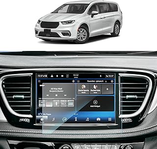 for 2021 2022 2023 Chrysler Pacifica Screen Protector Dodge Durango Uconnect 10.1In Navigation Display 2023 Chrysle r Pacifica Accessories Tempered Glass 9H Hardness Anti Glare & Scratch HD Clear Touch Screen Protective Film