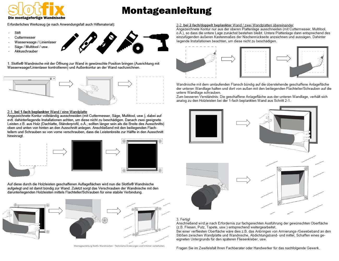 befliesbare montagefertige Wandnische 30x30x10cm als Duschablage im Trockenbau mehr Stauraum in Bad & Co. Exklusive Aufbewahrung