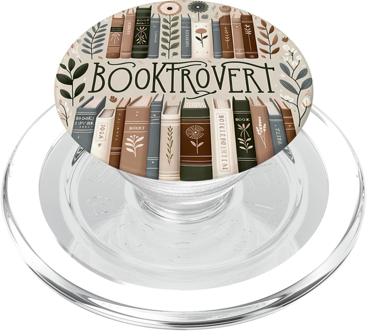 Book Lover Reading Flower Floral Cute Reader Booktrovert PopSockets PopWallet for MagSafe