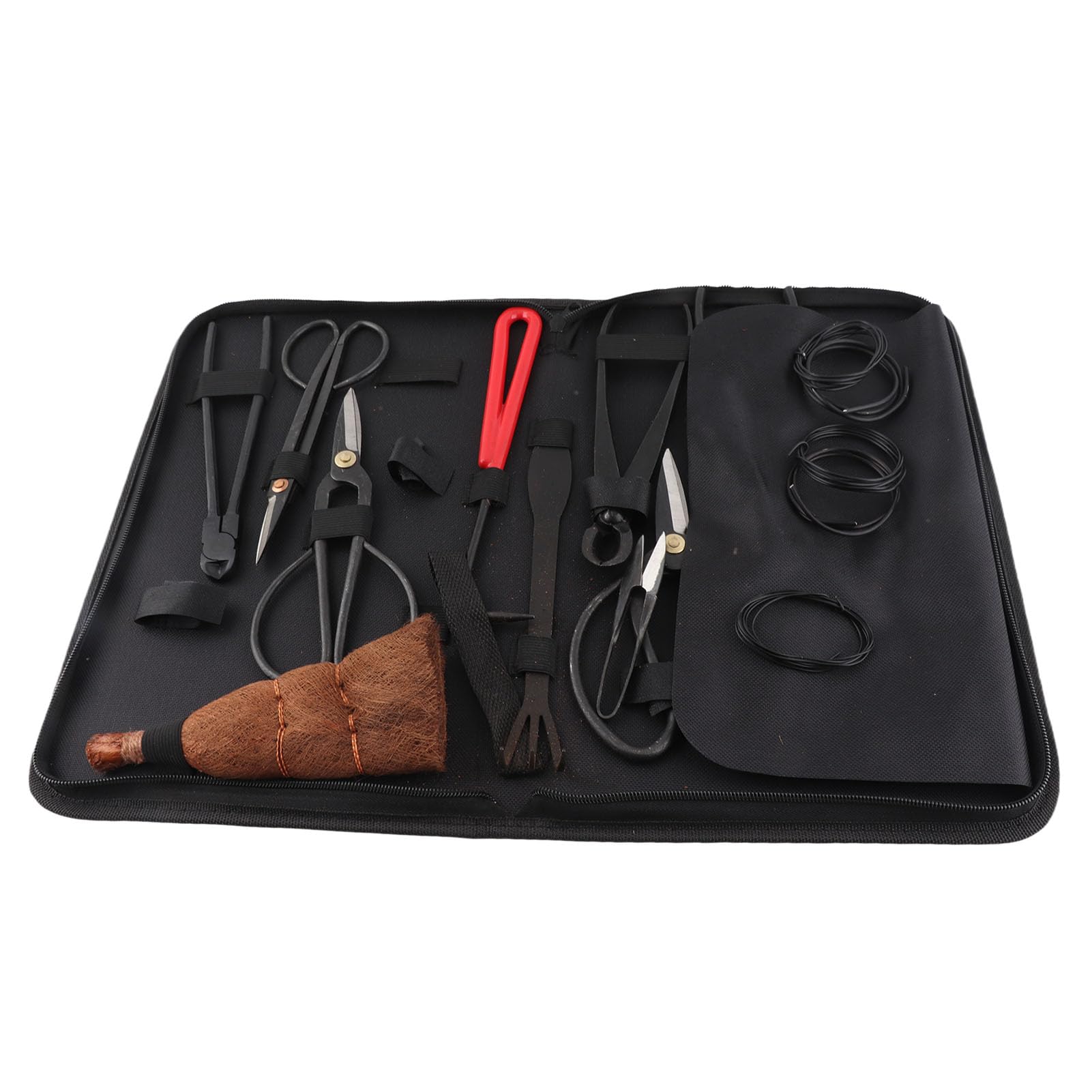 Juego de Herramientas para Bonsái, Tijeras de Podar de Acero Al Carbono, Kit de Rastrillo para Amantes del Jardín, 11 Piezas