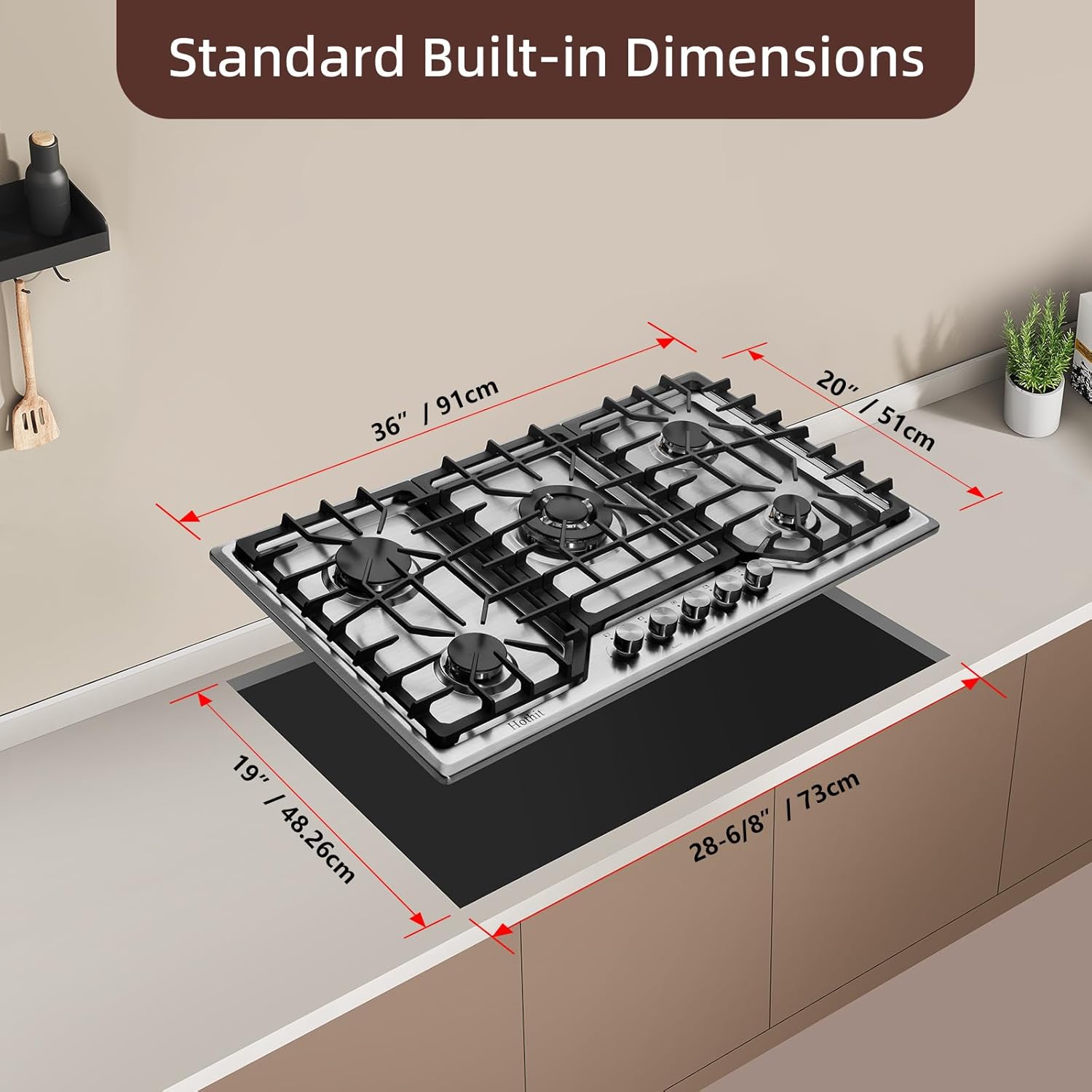 Hothit 5 Burners Gas Cooktop – Efficient & Stylish