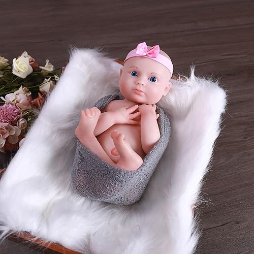 Miniatura 6 de SERENDOLL Muñeca de bebé Reborn de silicona de 17 pulgadas muñecas de cuerpo suave Reborn de silicona suave que se ven reales muñecas de vinilo no