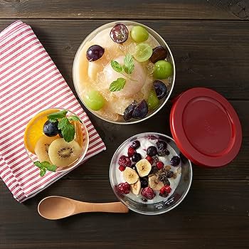 Amazon｜HARIO(ハリオ)耐熱ガラス製保存容器 レッド 日本製 SYTN