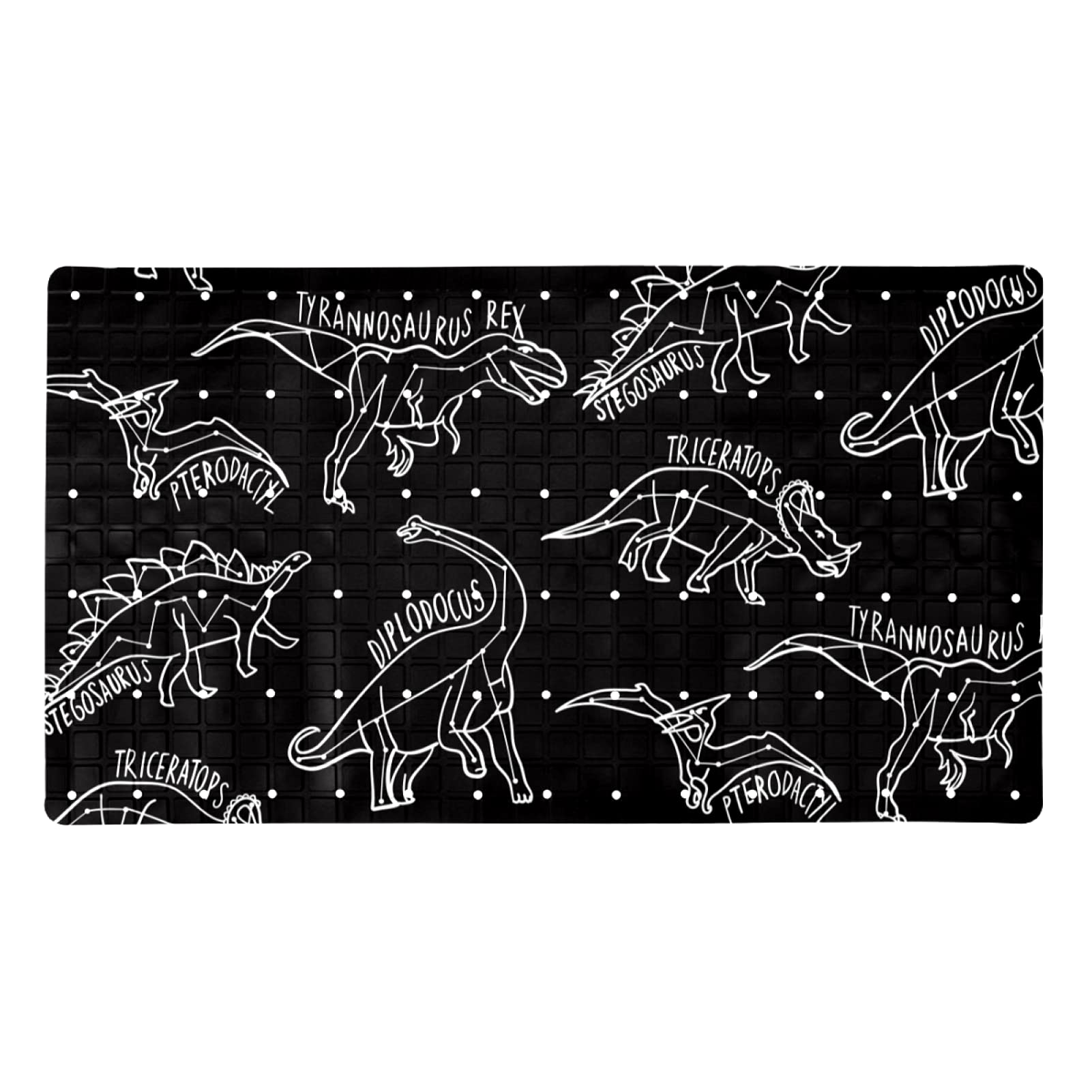 Tapis de bain dinosaure antidérapant 71x40 cm avec 120 ventouses