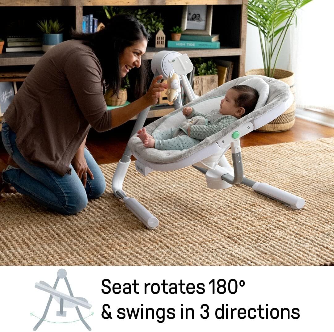 Ingenuity Anyway Sway PowerAdapt DualDirection Portable Swing Ray