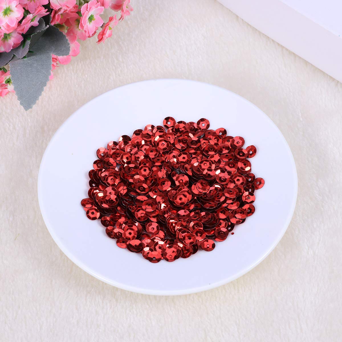 SUPVOX 1000 Paillettes Rondes 6mm Or - Sequins En Vrac Pour Couture, Bricolage, DIY, Décoration Et Création Artisanale