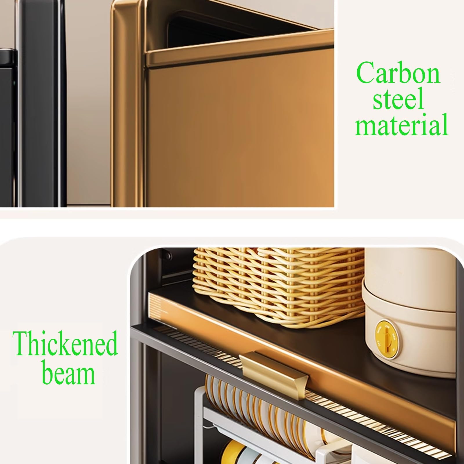 Armoire de Rangement Cuisine Haut 176cm Meuble de Rangement Cuisine Largeur 30 cm 6 Niveaux Étagère de Boulanger de Cuisine avec Porte Rabattable(30cm)