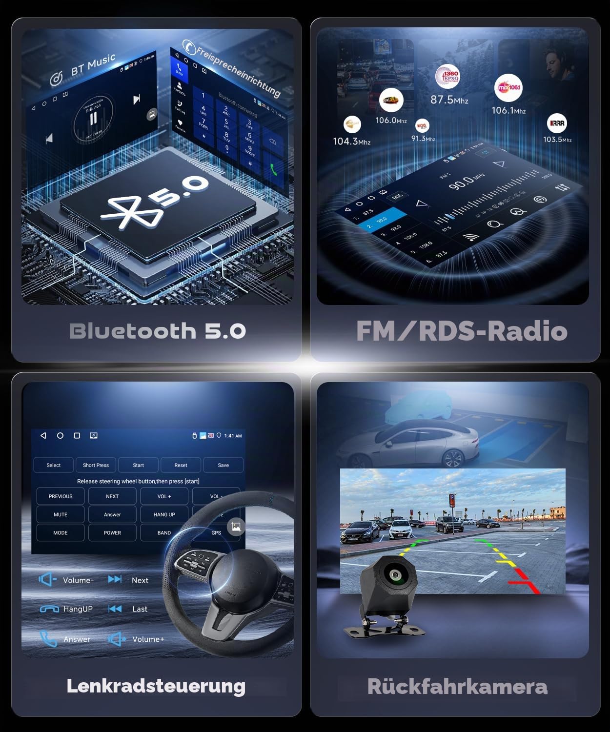VECHTEL 4G+64G Autoradio Android 15 für Toyota Yaris 2012-2017 (Klimasteuerung mit Silberring), 9'' HD Touchscreen Auto Radio mit Drahtlos Carplay Android Auto GPS WiFi USB Bluetooth 5.0 FM RDS Kamera