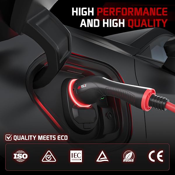 Cavo di Ricarica EV Tipo 2 – 7 kW 8 m Mode 3 per Auto Elettriche e Veicoli Ibridi | Caricatore Portatile Monofase 32 A con Borsa, per Modello Y/Model 3/ID.4/IONIQ 5/EV6/EQC/GLC EQ/iX1/i4 - 2