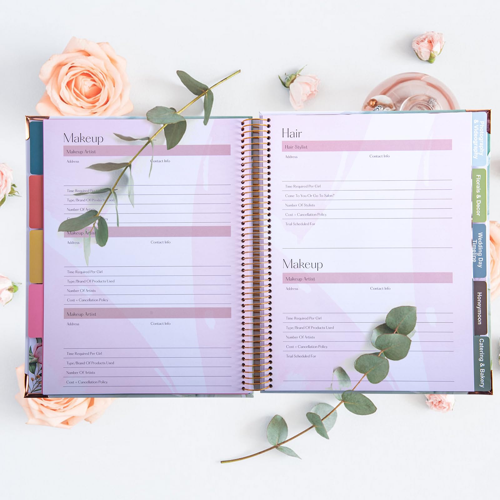 Hochzeitsplanungsbuch und Organizer, 176 Seiten, 29 x 22,9 cm, Hochzeitsplaner für Braut, mit Metallecken, Verlobungsgeschenke für Paare, Geschenke für frisch verlobte Frau mit Aufkleber