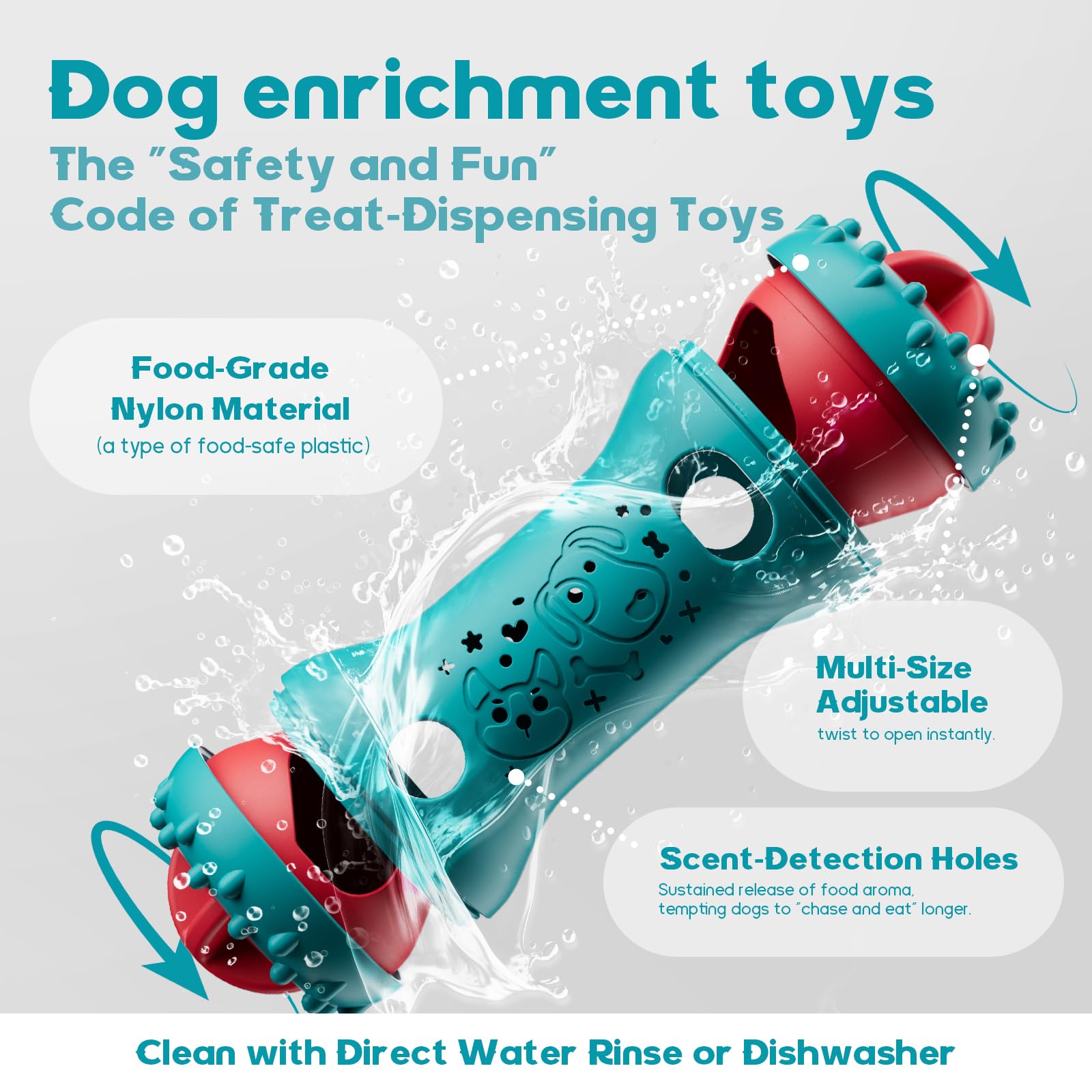 knitly Interactive Dog Toys, Adjustable Treat Dispensing Toy to Keep Them Busy, Dog Enrichment for Brain Stimulation & Cognitive for Puppy Puzzle to Reduce Boredom - Ideal Gift for Cats and Dogs - image 6
