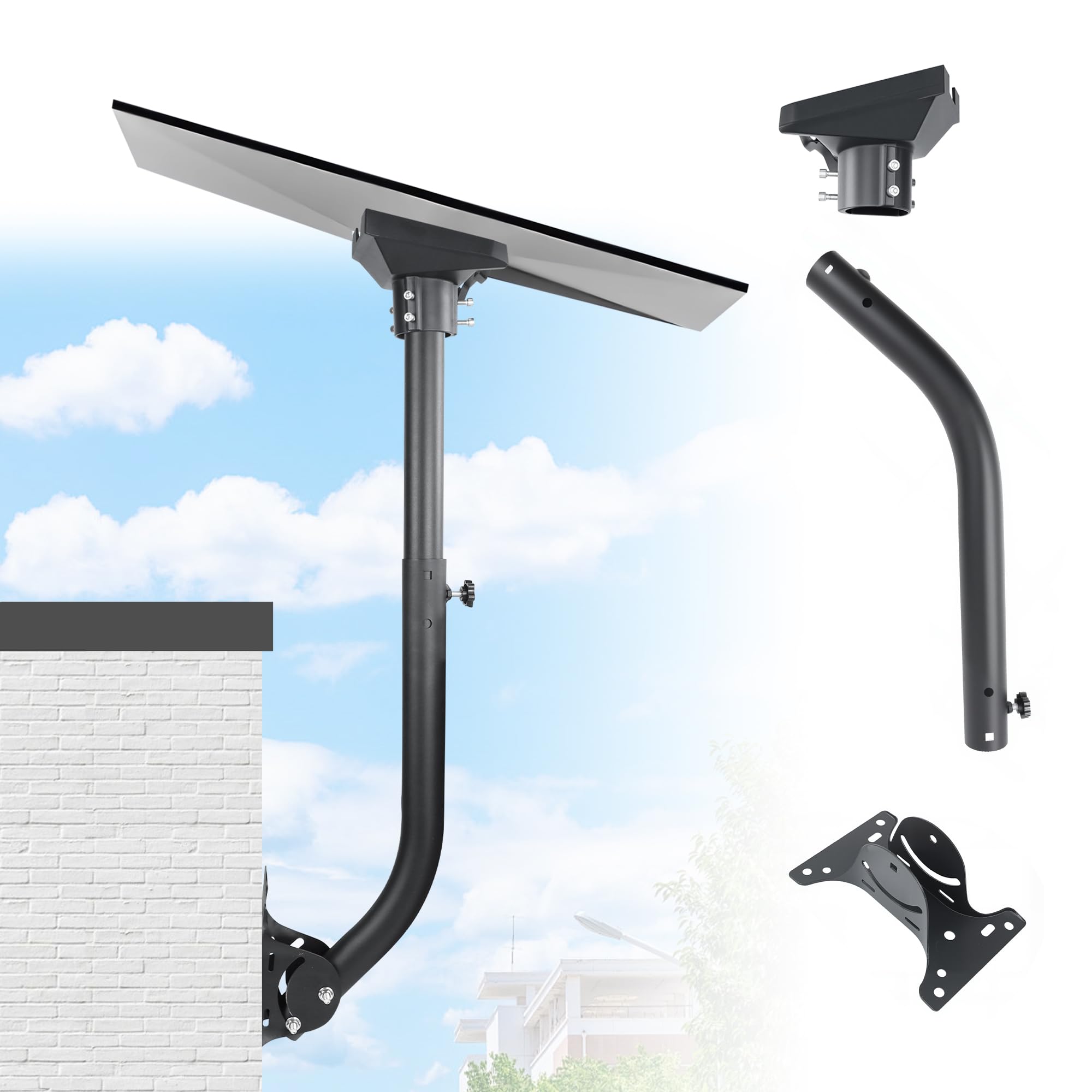 Adjustable Starlink Gen 3 Mounting Kit with Pipe Adapter - Roof/Wall Mount Compatible for V3 Standard Dish