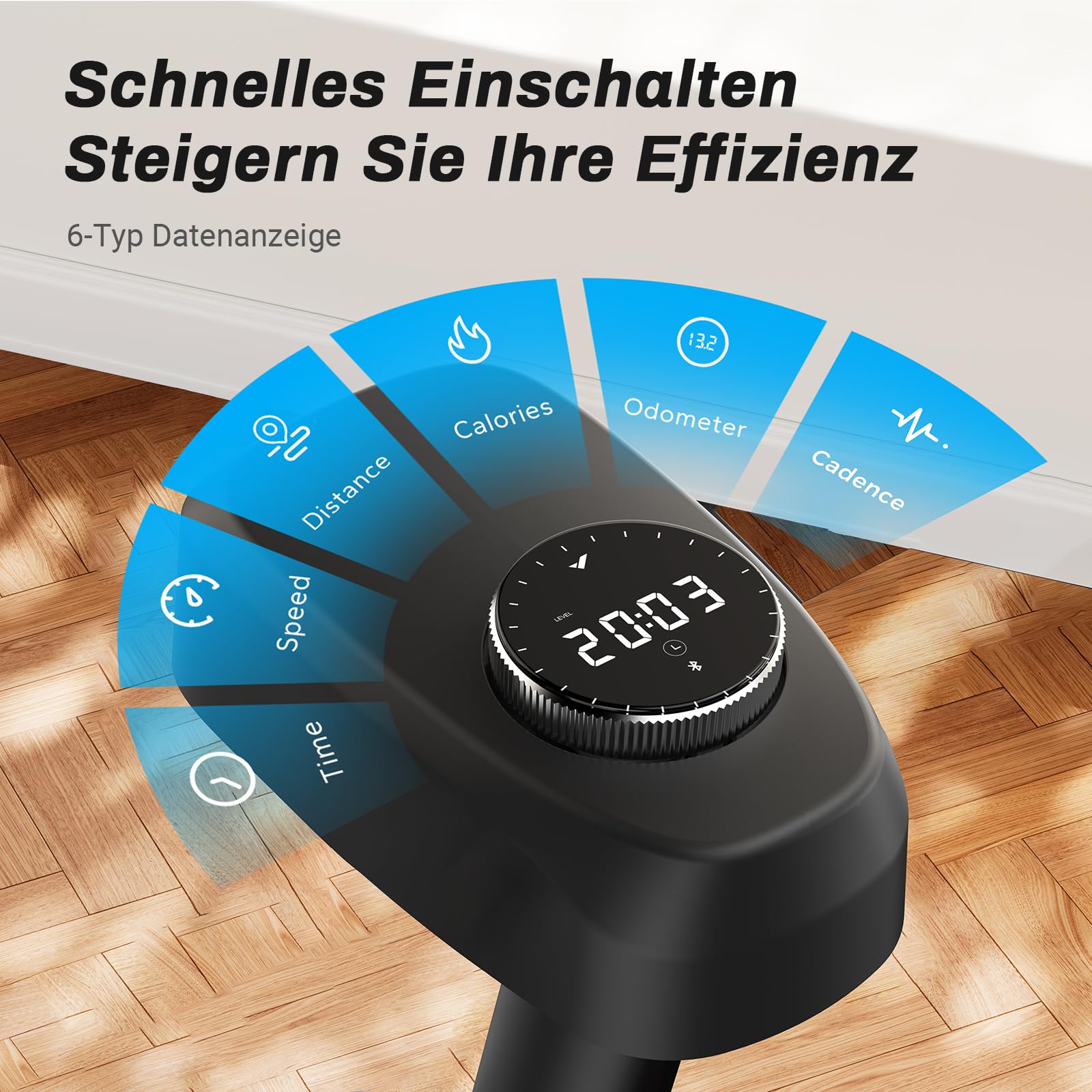 MERACH Heimtrainer Fahrrad mit Verstellbarem Widerstand, Leises Hometrainer Fahrrad mit Verbessertem LED-Monitor, Tablet-Halter, Indoor Cycling Bike für Kardiotraining zu Hause, Eigener App, Bis 136KG