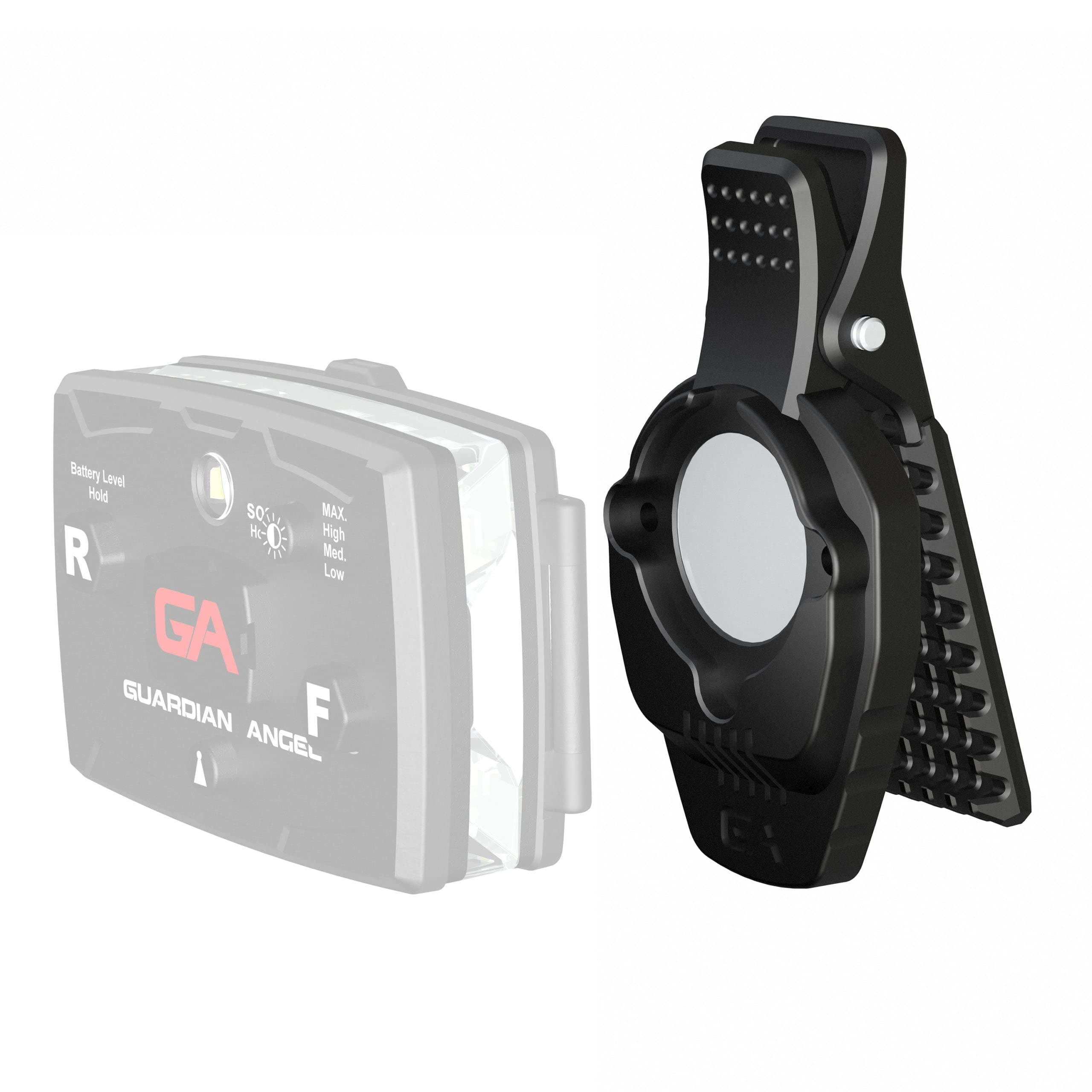 Guardian Angel Jaw Clip Mount Zubehör - Magnetische Halterung mit Schraubfunktion - Federwirkung für Schnellspanner & rutschfeste Zähne für Halt - für Rucksäcke, Gürtel, Sicherheitswesten, dünne
