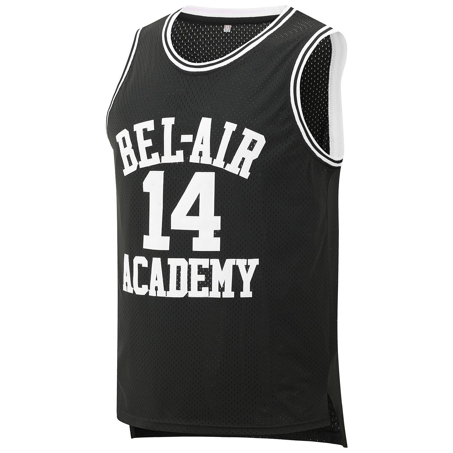 Afuby Bel Air Academy Jersey #14 Basketball Jerseys Sleeveless S-XXXL (Black, XXL)