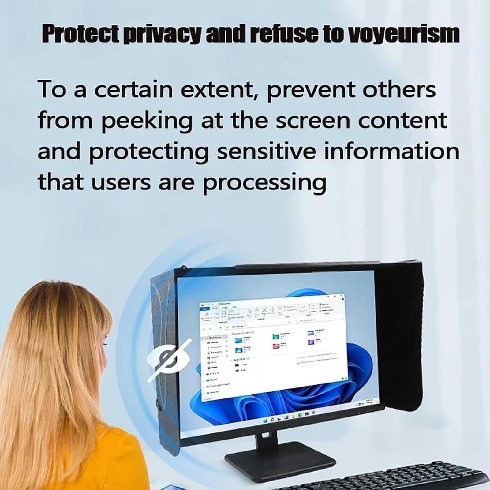 Pantalla antirreflectante para gran protección de la privacidad anti-mirada | Protector de pantalla para trabajo en casa oficina Streaming juego | para trabajo, streaming, juego, hogar, hombres